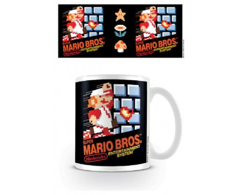 TAZA DESAYUNO SUPER MARIO PORTADA NES PYRAMID INTERNATIONAL REDSTRING MG24516 (Espera 4 dias)