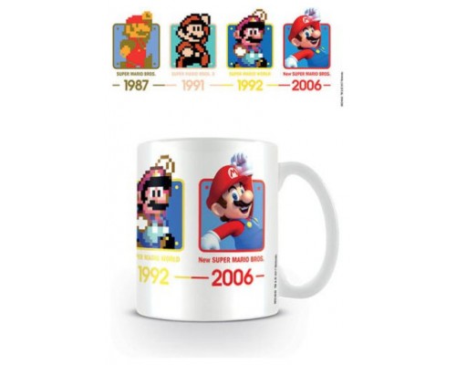 TAZA DESAYUNO SUPER MARIO (DATES) 11OZ/315 ML PYRAMID REDSTRING MG24640 (Espera 4 dias)