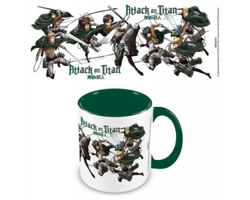 TAZA PERSONAJES ATTACK ON TITAN INTERIOR VERDE 315 ML PYRAMID INTERNATIONAL REDSTRING MGC27411 (Espera 4 dias)