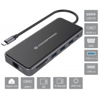 DOCKING USB-C CONCEPTRONIC DONN15G 2xHDMI 1xVGA
