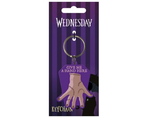 LLAVERO GOMA CHOCA LA MANO WEDNESDAY PYRAMID INTERNATIONAL REDSTRING RK39476C (Espera 4 dias)