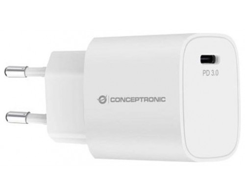 CARGADOR DE PARED CONCEPTRONIC USB-C 20W PD 3.0 COLOR