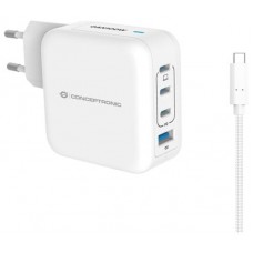 CARGADOR DE PARED CONCEPTRONIC USB-C x3 USB-Ax1