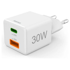 CARGADOR USB GaN HAMA 00201992 30W 1xUSB-C PD 1xUSB-A