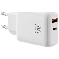 CARGADOR MOVIL EWENT EW1329 GAN RAPIDO 45W USB-C PD USB-A QC COMPACTO