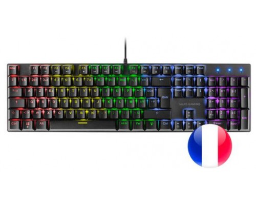 TECLADO MECANICO EN FRANCES MARS GAMING MK422 BLACK