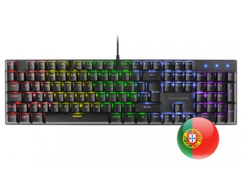 Teclado Mecanico En Portugues Mars Gaming Mk422 Black