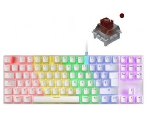 Teclado Mecanico Compackto Tkl Mars Gaming Mk80 White