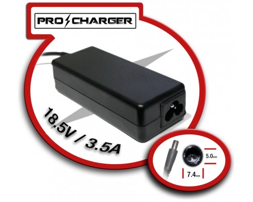 Cargador 18.5V/3.5A 7.4mm x 5mm 65w Pro Charger (Espera 2 dias)