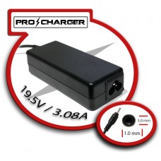 Cargador Ultrabook 19.5V/3.08A 3.0mm x 1.0mm 60w Pro Charger (Espera 2 dias)
