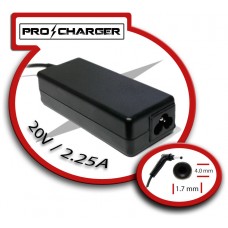 Cargador 20V/2.25A 4.0mm x 1.7mm 45W Pro Charger (Espera 2 dias)