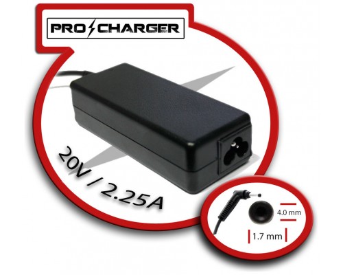 Cargador 20V/2.25A 4.0mm x 1.7mm 45W Pro Charger (Espera 2 dias)