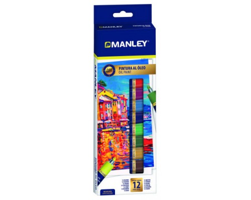 ESTUCHE PINTURA AL OLEO 12 X 12ML MANLEY MOP00012 (Espera 4 dias)