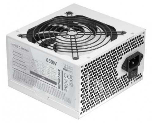 FUENTE ALIM. 650W 85% EF BLANCO MARS GAMING (Espera 4 dias)