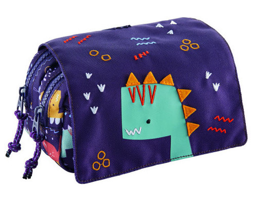 PORTATODOS DOBLE TAPA RECICLADO FUN DINO MIQUELRIUS MR19251 (Espera 4 dias)