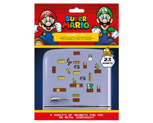 SET DE IMANES SUPER MARIO REINO CHAMPIÑÓN PYRAMID INTERNATIONAL REDSTRING MS65081 (Espera 4 dias)