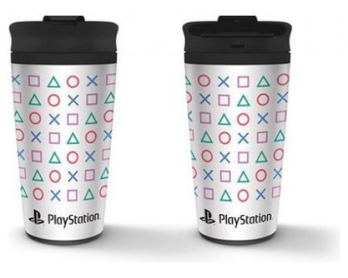 VASO DE VIAJE METÁLICO PLAYSTATION FORMAS PYRAMID MTM25995 (Espera 4 dias)