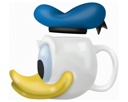 TAZA 3D CON TAPA CABEZA DONALD 375ML HALF MOON BAY MUGSDC09 (Espera 4 dias)