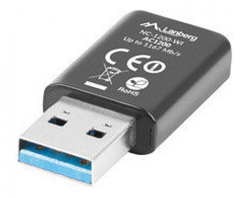 ADAPTADOR RED LANBERG USB WIFI 1200 MB/S DUAL BAND