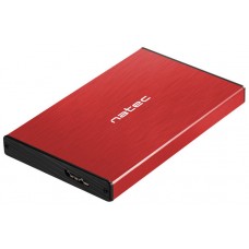 CAJA EXTERNA NATEC RHINO GO DISCO DURO 2,5" USB 3.0 SATA ROJA
