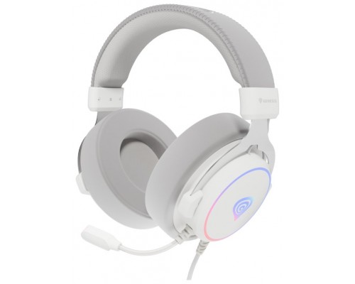 AURICULARES GAMING GENESIS 7.1 USB NEON 764 RGB BLANCO