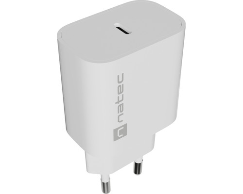 CARGADOR NATEC RIBERA 20W 1XUSB-C PD3.0 BLANCO