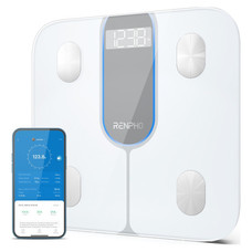 RENPHO ELIS 1C - SMART BODY SCALE - BLE - 3AAA - 11X11X1INCH / 28X28X2.5CM &ndash; WHITE PT (Espera 4 dias)