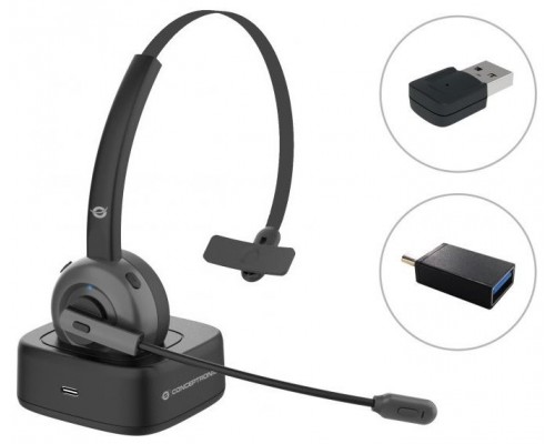 HEADSET BLUETOOTH CONCEPTRONIC CON BASE DE CARGA