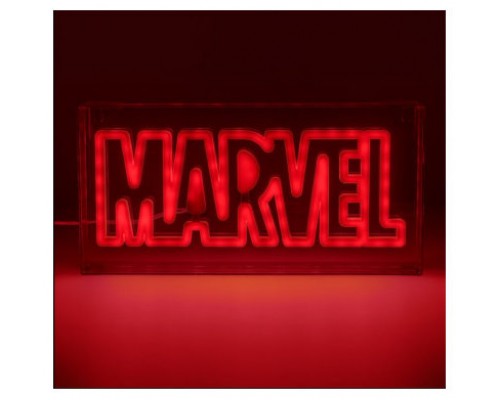 LÁMPARA LED ESTILO NEÓN LOGO MARVEL  15 X 30 CM PALADONE REDSTRING PP13125MC (Espera 4 dias)