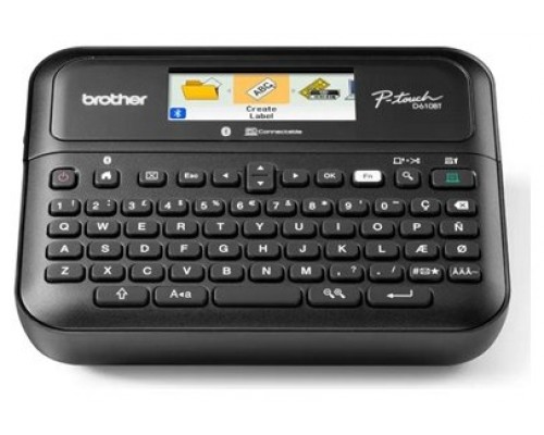 BROTHER Rotuladora electrónica de sobremesa PT-D610BTVP con pantalla a color, teclado, conexión a