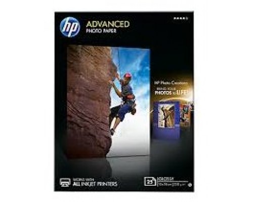 HP Papel Advanced glossy photo, 250g/m2, 13x18cm borderless, 25 hojas