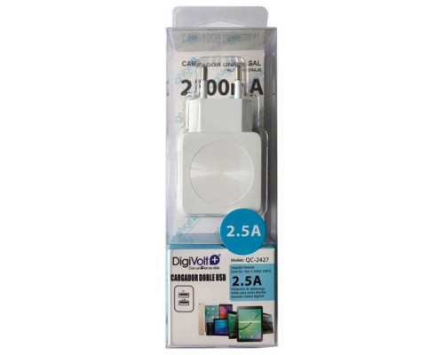 Cargador De Pared Digivolt Qc-247 Doble Usb 3.1a