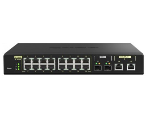 QNAP QSW-M2116P-2T2S switch Gestionado L2 Energía sobre Ethernet (PoE) Negro (Espera 4 dias)