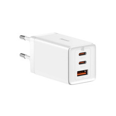 BASEUS GAN5 PRO FAST CHARGER 2C+U 65W EU  WHITE (INCLUDE: BASEUS XIAOBAI SERIES FAST CHARGING CABLE TYPE-C  TO TYPE-C 100W(20V/5A) 1M WHITE） (Espera 4 dias)