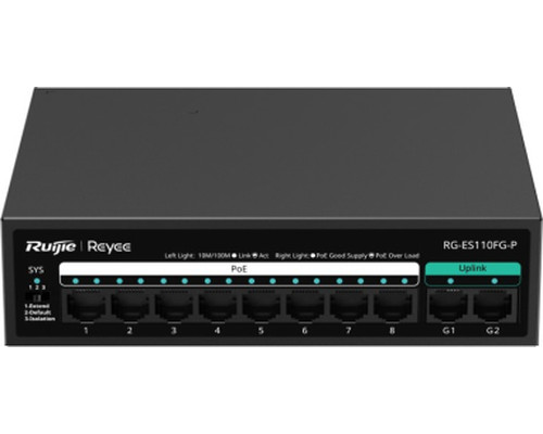 SWITCH RUIJIE UNMANAGED 8 RJ45 POE 1 SFP COMBO