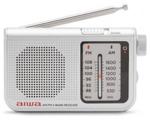 Radio Analogica Con Altavoz Aiwa Rs-55 Silver