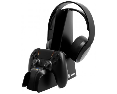 SOPORTE DE CARGA SNAKEBYTE PARA GAMEPAD PS5 Y AURICULARES DUAL CHARGE NEGRO