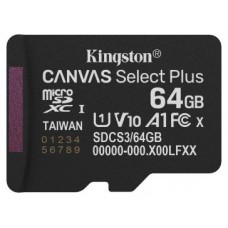 Kingston Technology 64GB micSDXC Canvas Select Plus Gen3 100R A1 (Adaptador de SD no incluido) (Espera 4 dias)