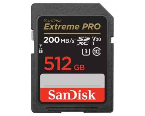 SanDisk Extreme PRO 512 GB SDXC Clase 10 (Espera 4 dias)