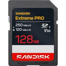 SANDISK EXTREME PRO SD UHS-I 128GB SD 250MB/S(R) / 120MB/S(W) (Espera 4 dias)