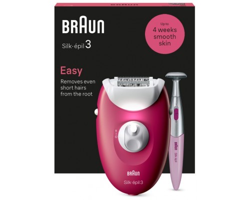 DEPILADORA ELECTRICA BRAUN SILK-EPIL 3 SE3-202 RODILLO MASAJE LUZ SMARTLIGHT