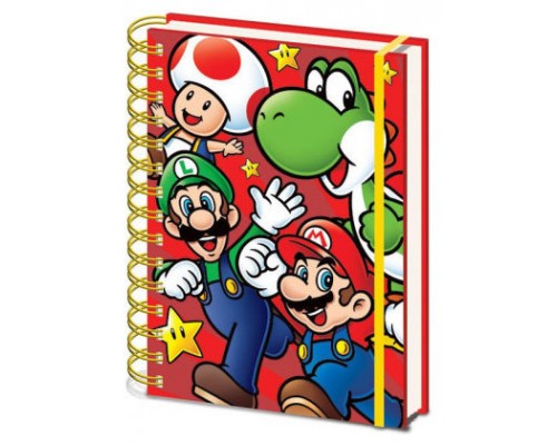 CUADERNO A5 CON ESPIRAL PERSONAJES SUPER MARIO 21 X 15 CM PYRAMID REDSTRING SR72959 (Espera 4 dias)