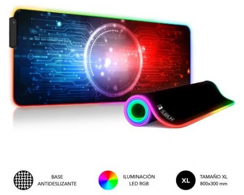 SUBBLIM Alfombrilla/Tapete Ratón con Luz LED RGB 9 colores Extra Grande Chip (Espera 4 dias)