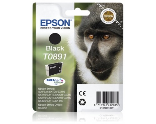 Epson Monkey Cartucho T0891 negro (etiqueta RF) (Espera 4 dias)