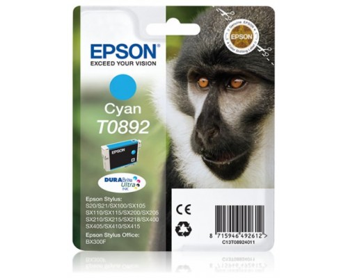 Epson Monkey Cartucho T0892 cian (etiqueta RF) (Espera 4 dias)