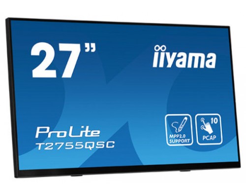 iiyama ProLite T2755QSC-B1 pantalla para PC 68,6 cm (27") 2560 x 1440 Pixeles Full HD LCD Pantalla táctil Negro (Espera 4 dias)