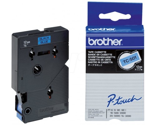BROTHER Cinta laminada azul/negro 12mm