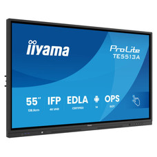 IIYAMA TACTIL 55" (EDLA), ANDROID 14 / 8C SOC, 6/128GB, 40P 3840X2160, UHD IPS , NFC, MM 2X 20W+20W SWF, 2X HDMI, USB-C, DP, 2X USB-C,450CD/M2, LANDSC. MODE, MPLAY USB ,LAN, WIFI6, BT5.0, RS232C, OPS, VESA 400X400 WM INCL (TE5513A-B3AG) (Espera 4 dia