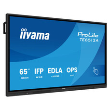 IIYAMA 65" (EDLA)/ANDROID 14 EDLA 6/128GB, 40-PTS  UHD , NFC, PIR , MM 2X20W +20W SBUW, 2XHDMI,  DP, 2XUSB-C100W PD/MINI-JACK / OPT.OUT, 500CD/M2, L/S MODE, AG GLASS, LAN x 2, WIFI6, BT5.0/IIWARE, OPS SLOT PC,600X400 (WM INCL.) (TE6513A-B3AG) (Espera