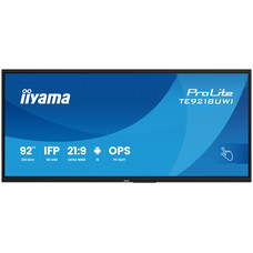 MONITOR IIYAMA 92" UW5K 5120X2160, IIWARE11, ANDR 13, 50-PTS,MM 2X 16W + 16W SW, MICRO  8X, HDMI4X, HDMI-OUT, USB-C 2X,M-JACK, OPT,450CD, LANDSC, MED PLAY USB, LAN 2X, RS232C,  WIFI/BT, VESA 800X600 (WALLM INC), SLOT PC (5K SUPPORT) (TE9218UWI-B1AG) 